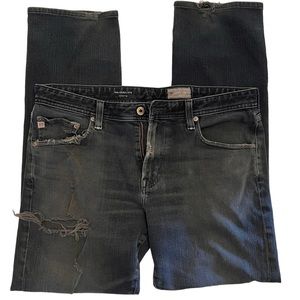 Adriano Goldschmeid The Graduate Tailored Leg Distressed Dark Wash 34 x 34